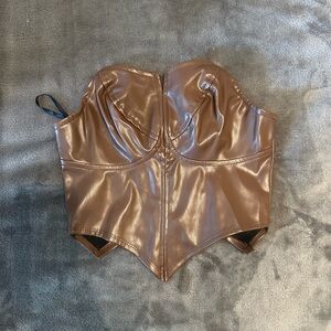 brown crop top